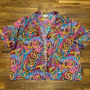 Vibrant Multicolor Vintage Paisley Women's Top